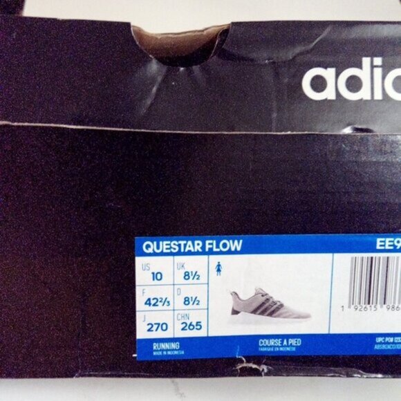 Adidas Questar Flow Pinstripe Pattern Women's Running Shoe Size US 10 - Picture 9 of 10